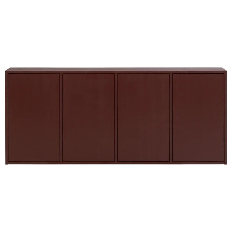 Merel dressoir grenen bordeauxrood