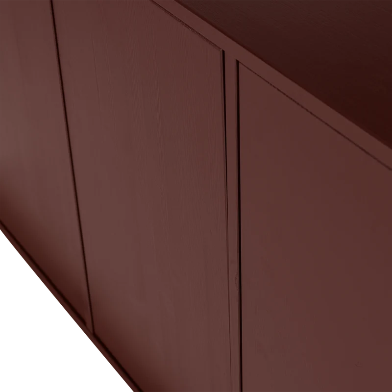 Merel dressoir grenen bordeauxrood