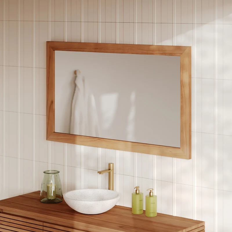 Miroir mural de salle de bain Cléa rectangulaire