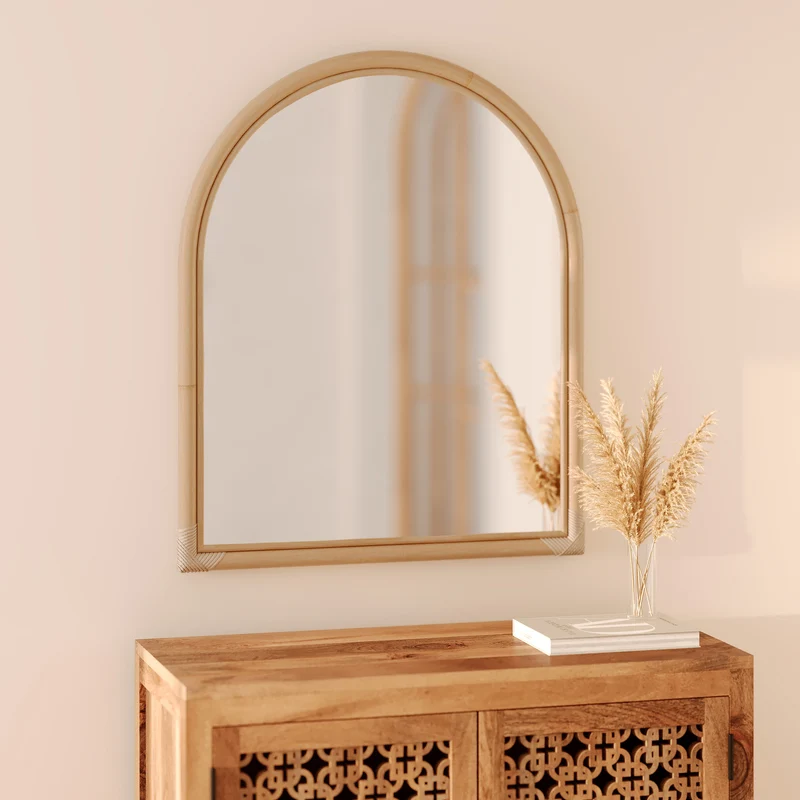 Miroir en rotin Indra