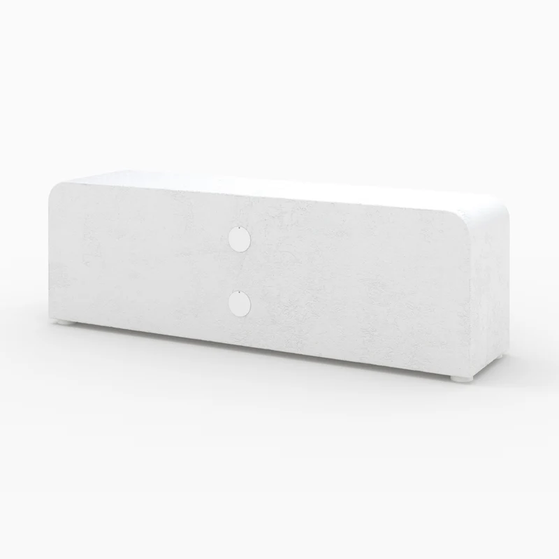 Meuble TV Fira en plâtre blanc cassé 140 cm