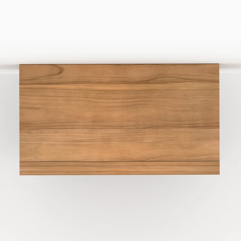 Meuble de salle de bain suspendu Hera en bois de teck 90 cm