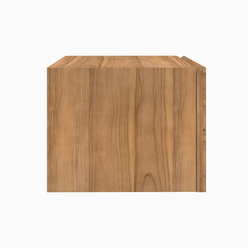 Meuble de salle de bain suspendu Hera en bois de teck 60 cm