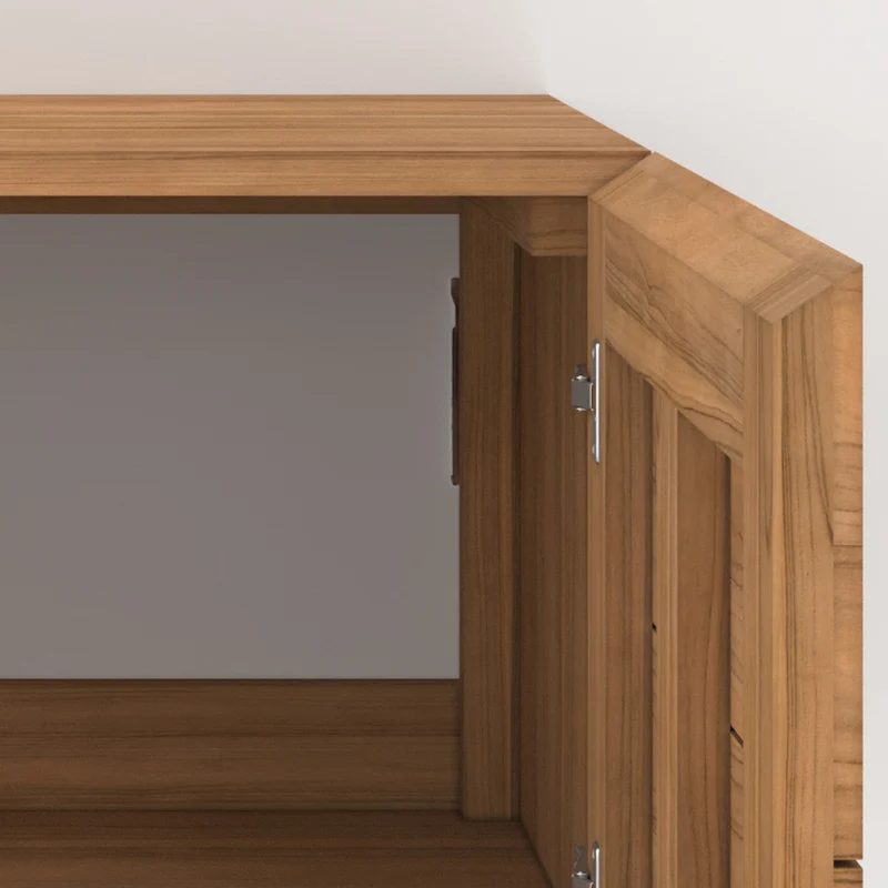 Meuble de salle de bain suspendu Hera en bois de teck 60 cm