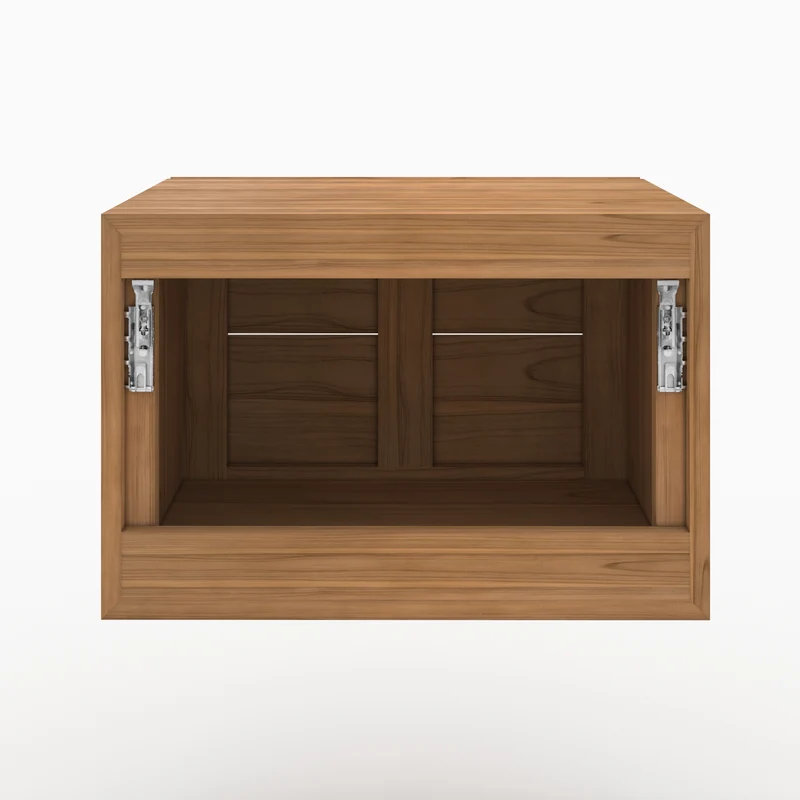 Meuble de salle de bain suspendu Hera en bois de teck 60 cm