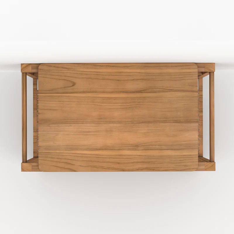 Meuble de salle de bain Lucette en bois de teck 90 cm