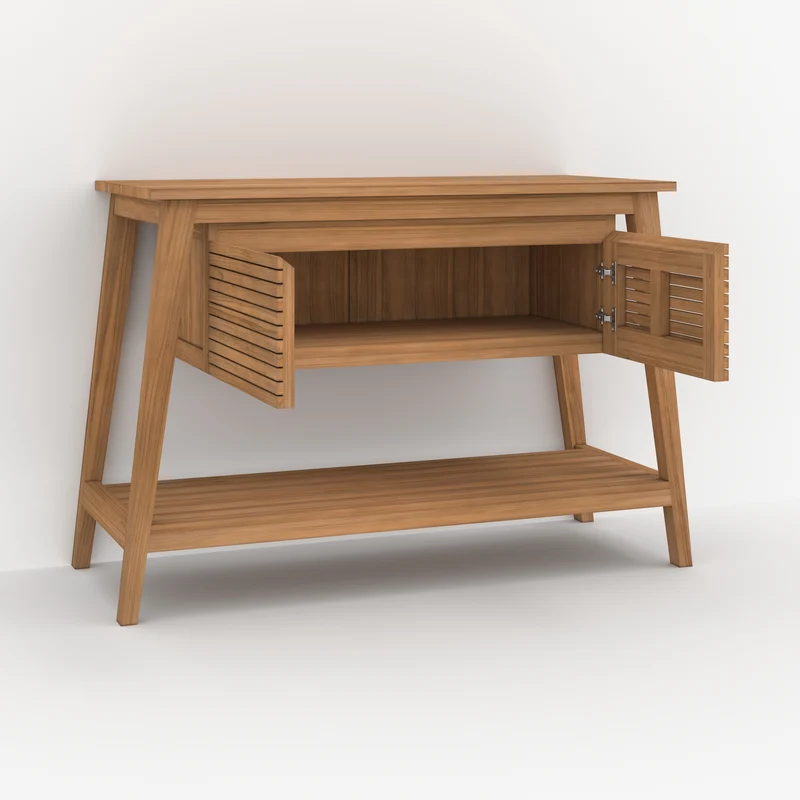 Meuble de salle de bain César en bois de teck 120 cm