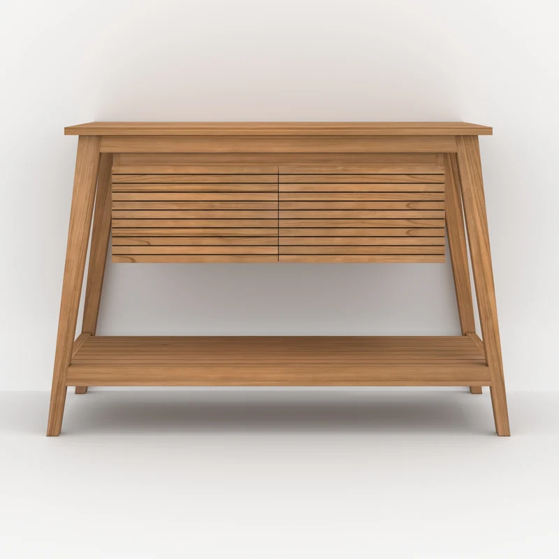 Meuble de salle de bain César en bois de teck 120 cm