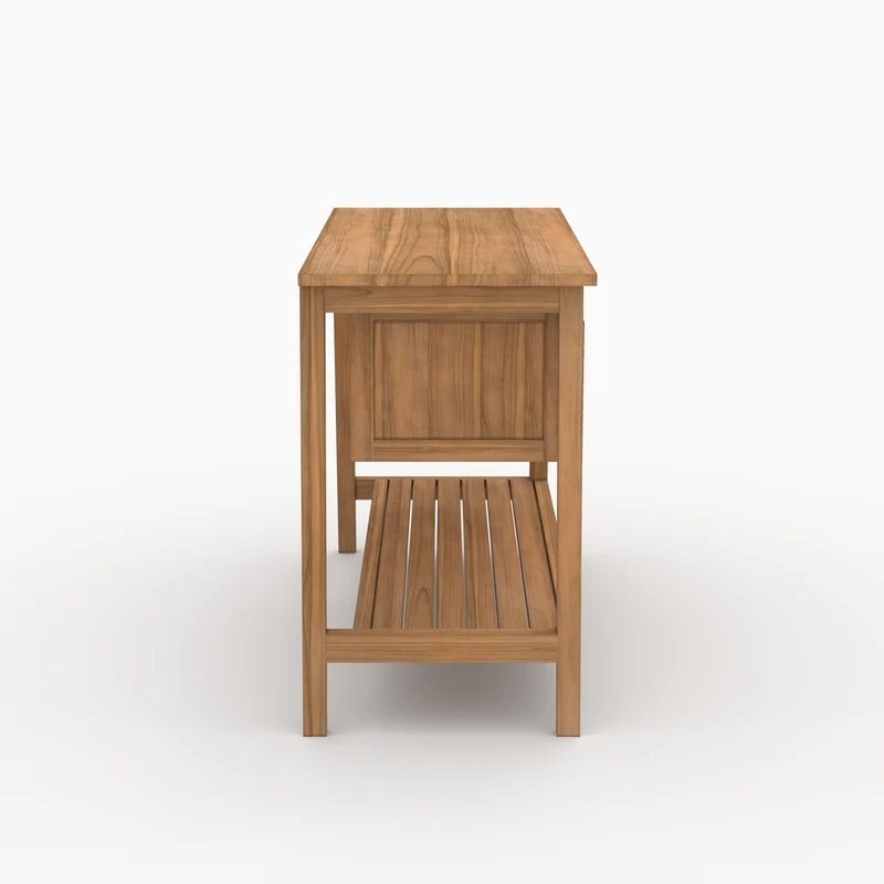 Meuble de salle de bain César en bois de teck 120 cm
