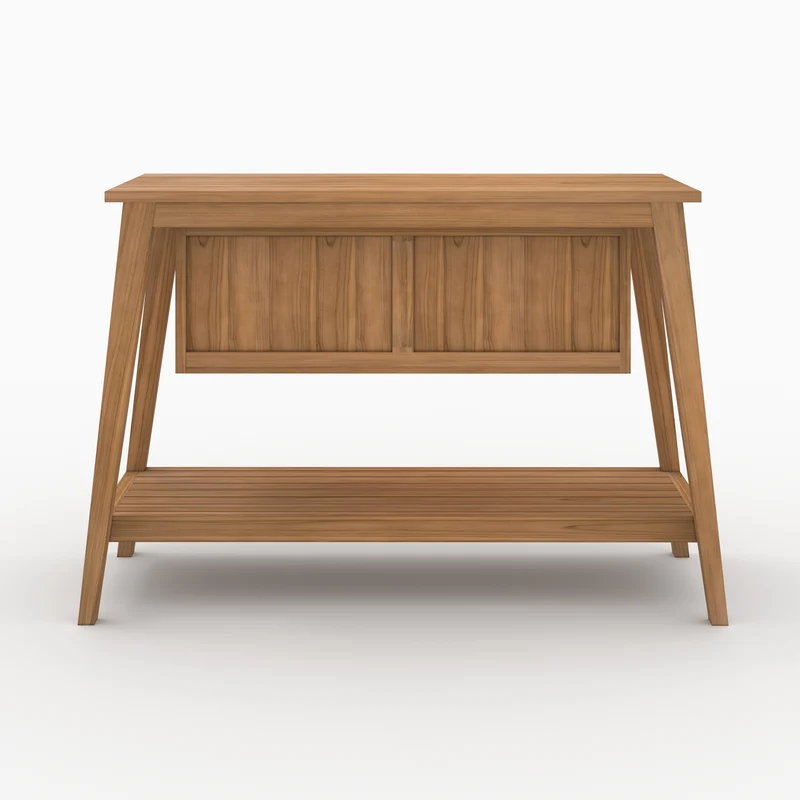 Meuble de salle de bain César en bois de teck 120 cm