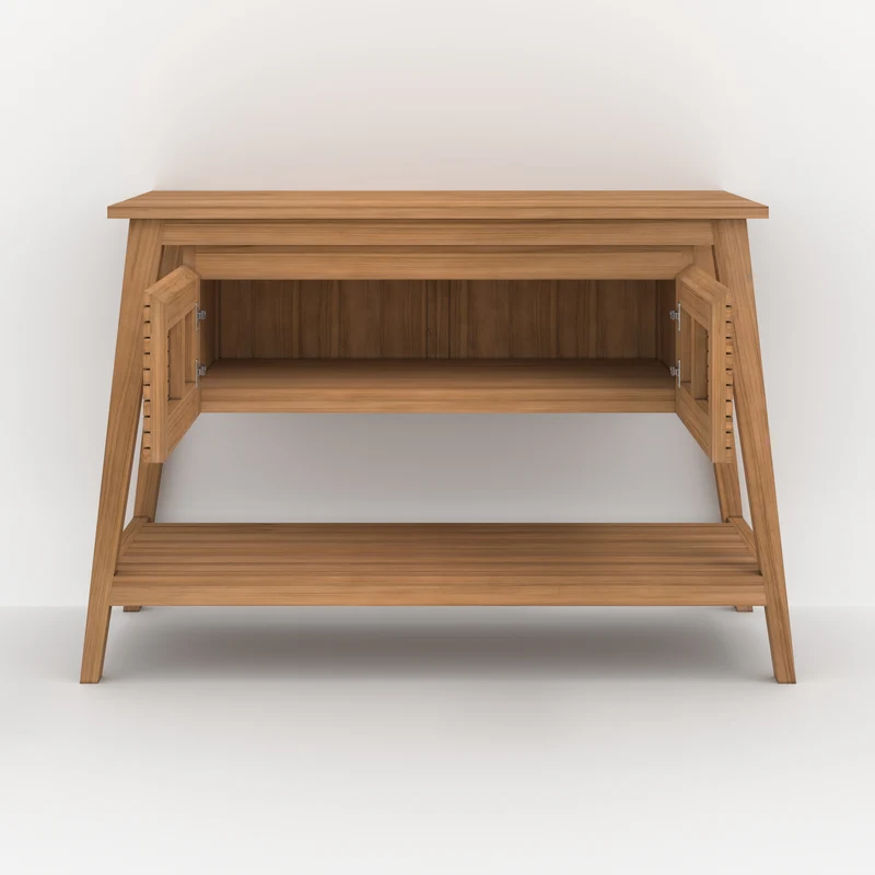 Meuble de salle de bain César en bois de teck 120 cm