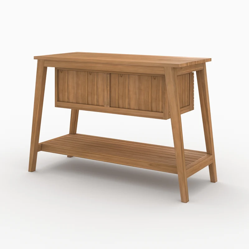Meuble de salle de bain César en bois de teck 120 cm