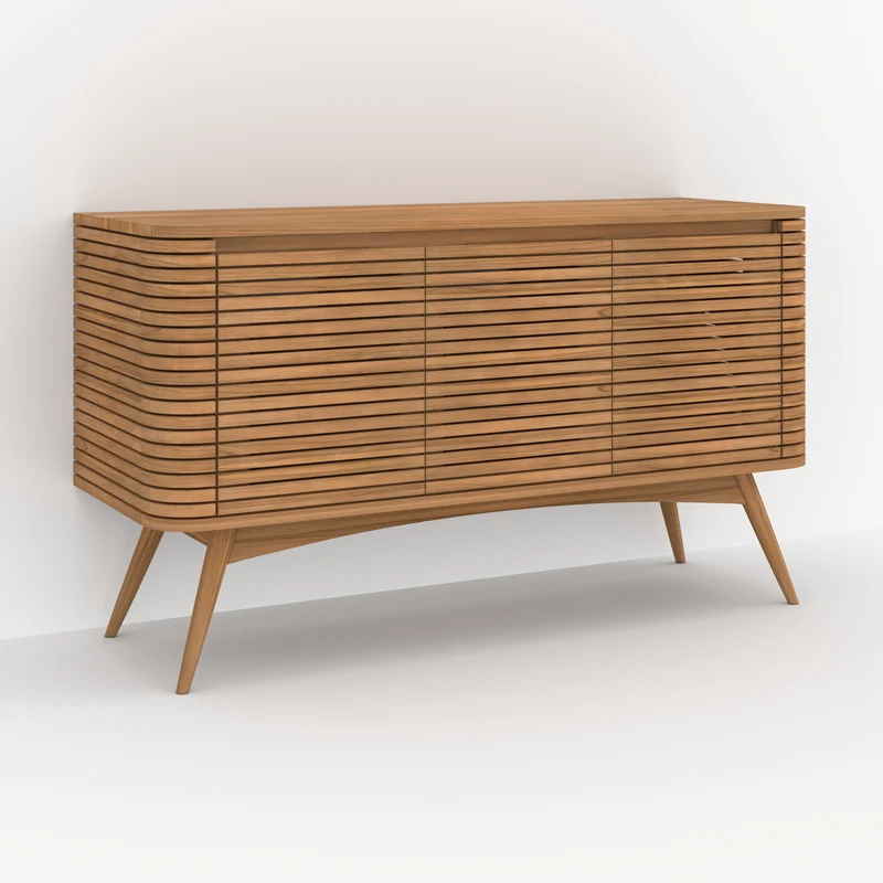 Meuble de salle de bain Auguste en bois de teck 140 cm
