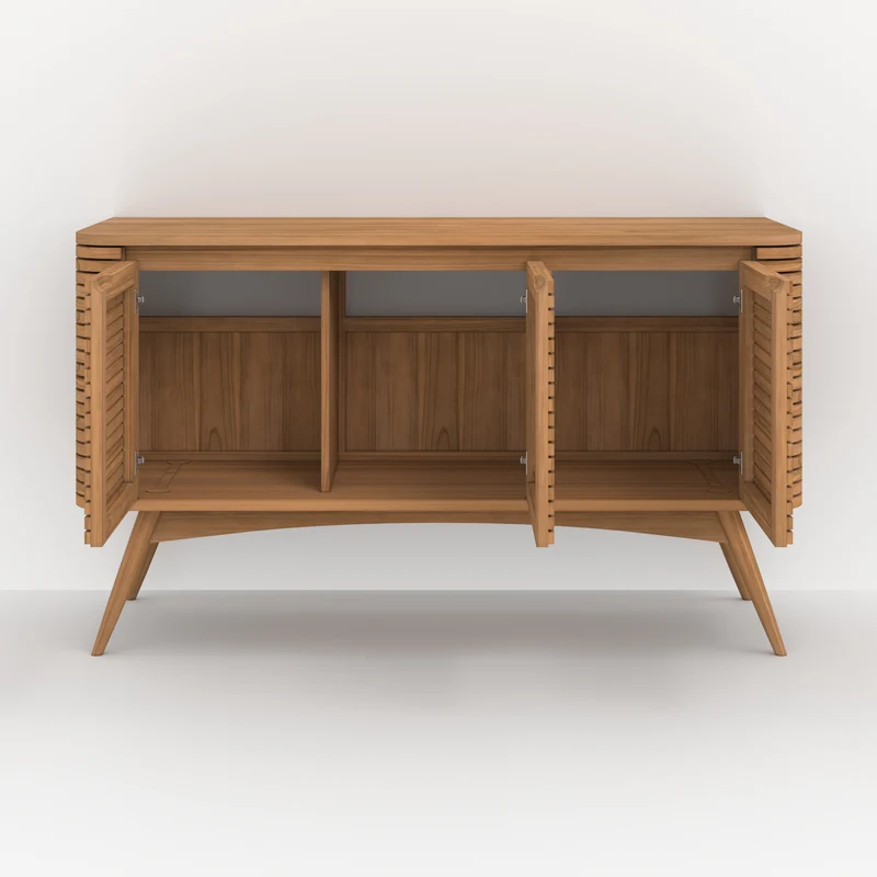 Meuble de salle de bain Auguste en bois de teck 140 cm