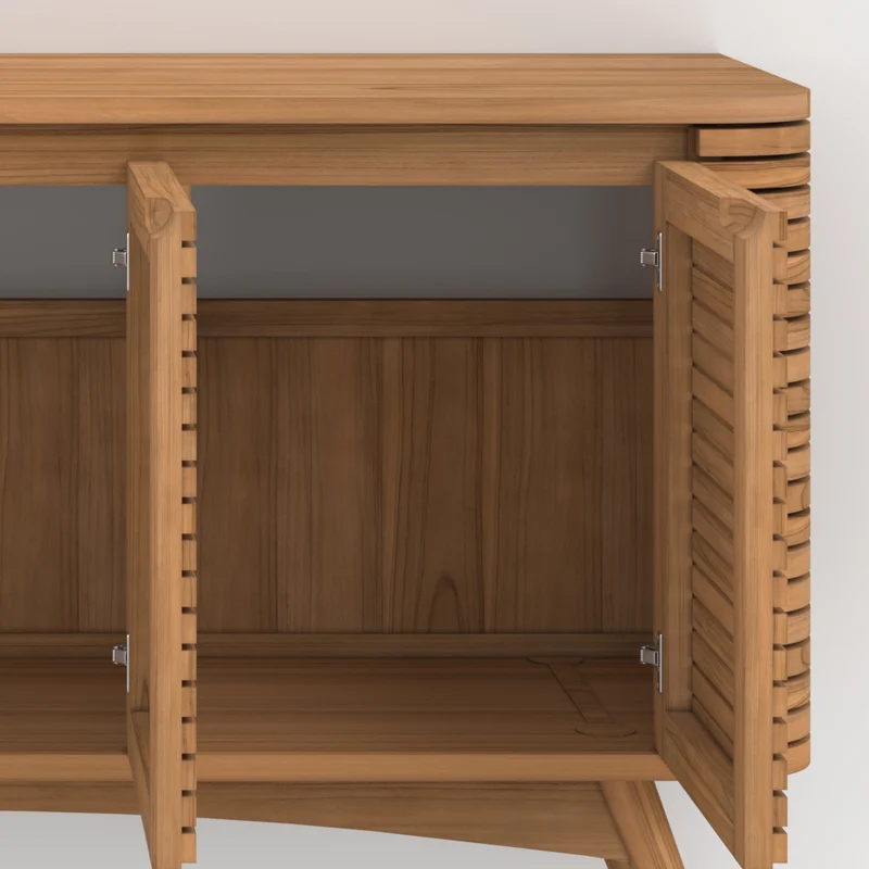 Meuble de salle de bain Auguste en bois de teck 140 cm