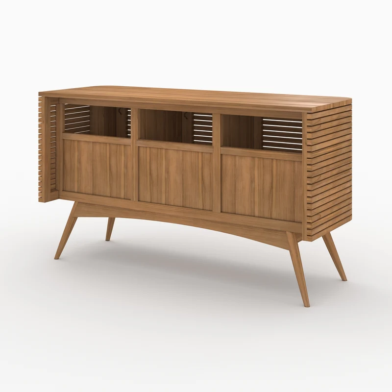 Meuble de salle de bain Auguste en bois de teck 140 cm