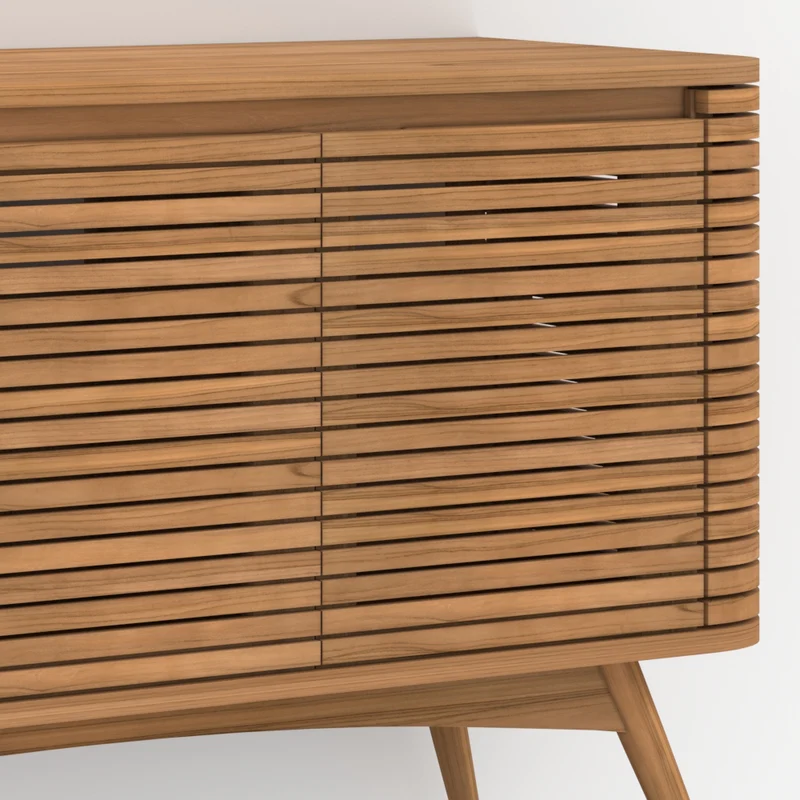 Meuble de salle de bain Auguste en bois de teck 140 cm