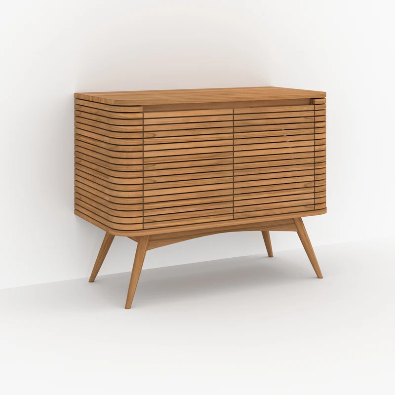 Meuble de salle de bain Auguste en bois de teck 100 cm