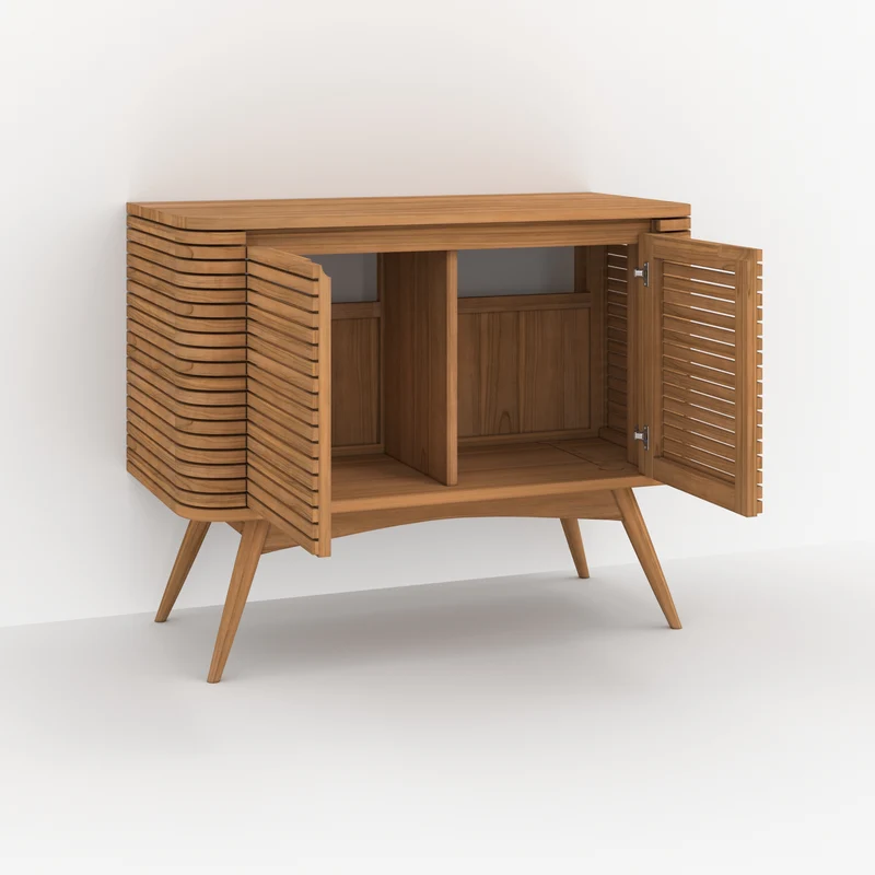 Meuble de salle de bain Auguste en bois de teck 100 cm