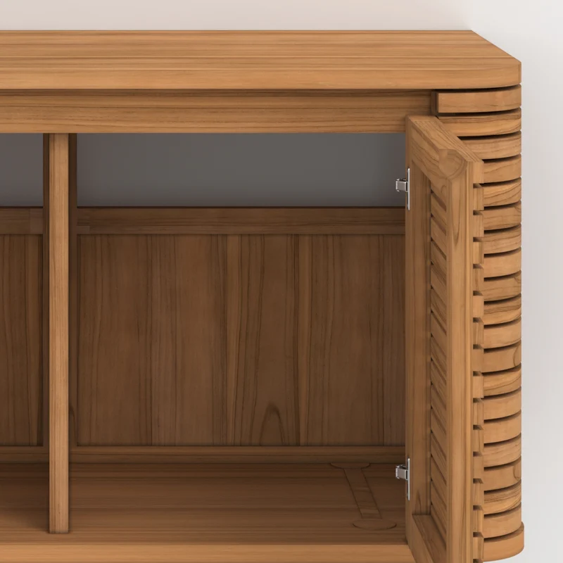 Meuble de salle de bain Auguste en bois de teck 100 cm