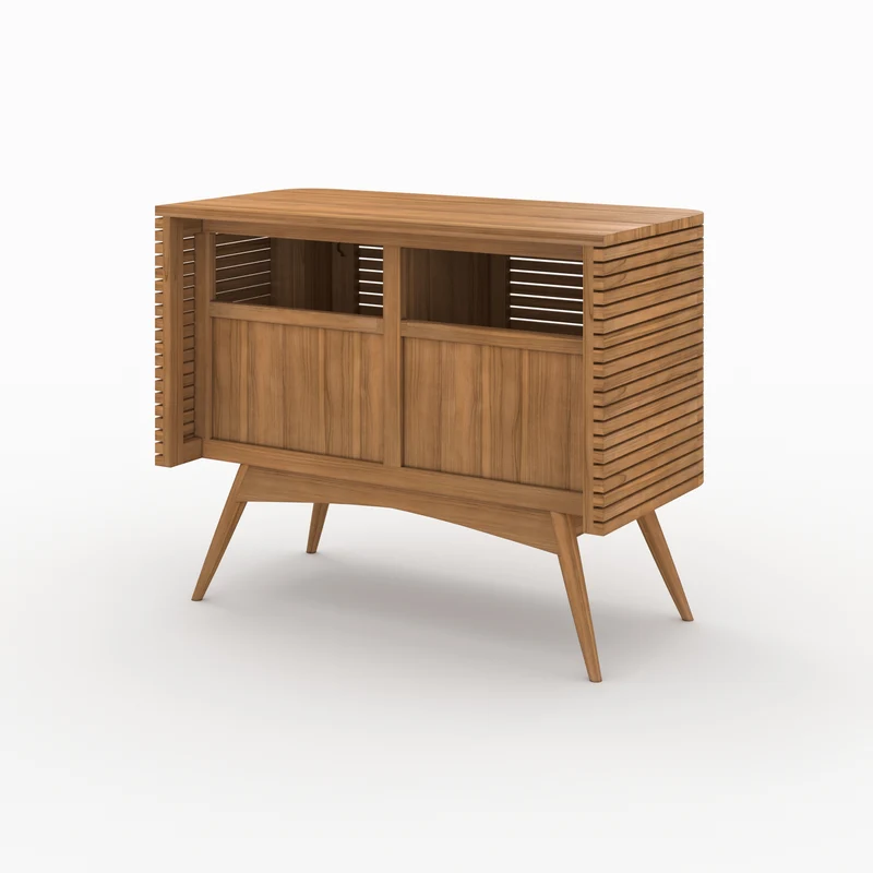 Meuble de salle de bain Auguste en bois de teck 100 cm