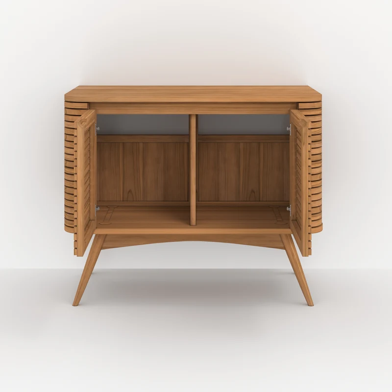 Meuble de salle de bain Auguste en bois de teck 100 cm