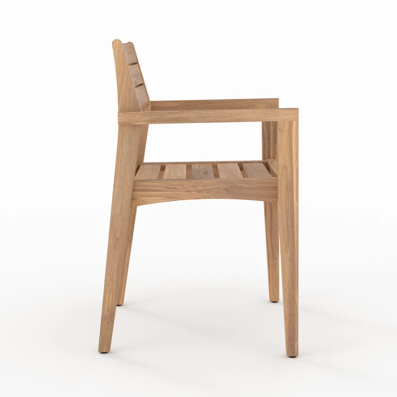 Lot de 2 chaises de jardin Yogy en bois de teck recyclé