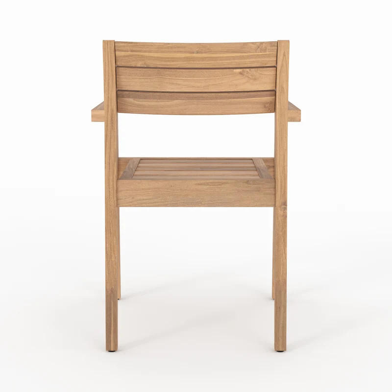Lot de 2 chaises de jardin Yogy en bois de teck recyclé