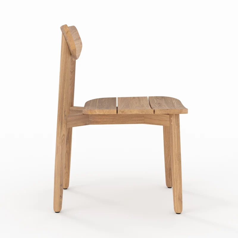 Lot de 2 chaises de jardin Lufy en bois de teck recyclé