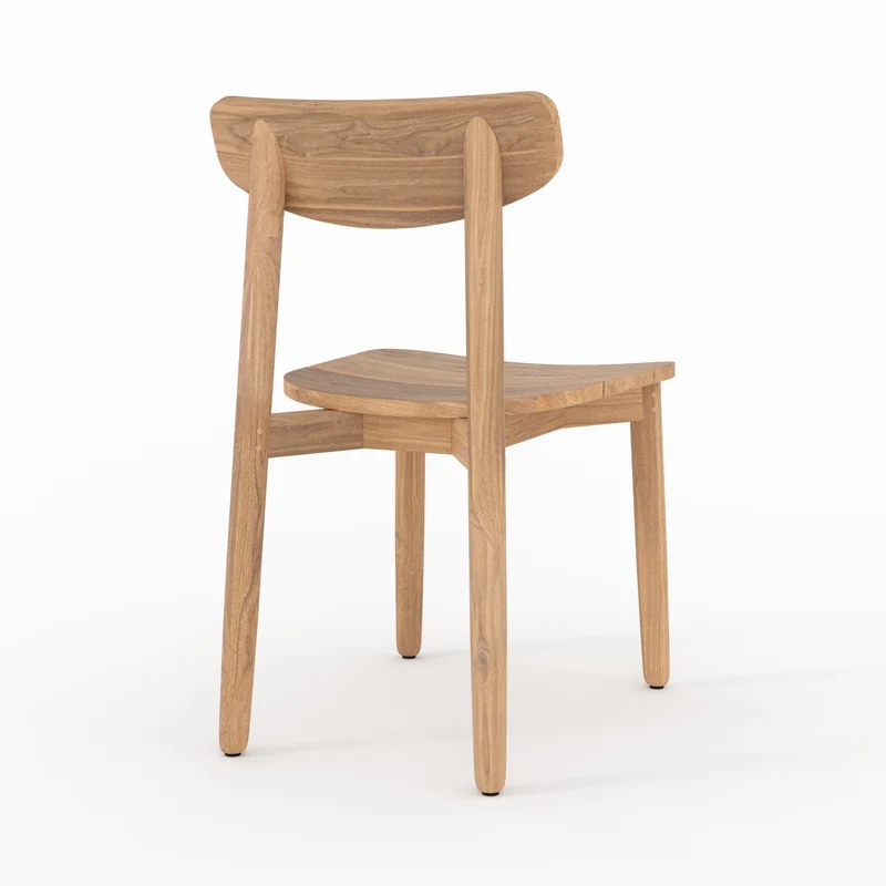Lot de 2 chaises de jardin Lufy en bois de teck recyclé