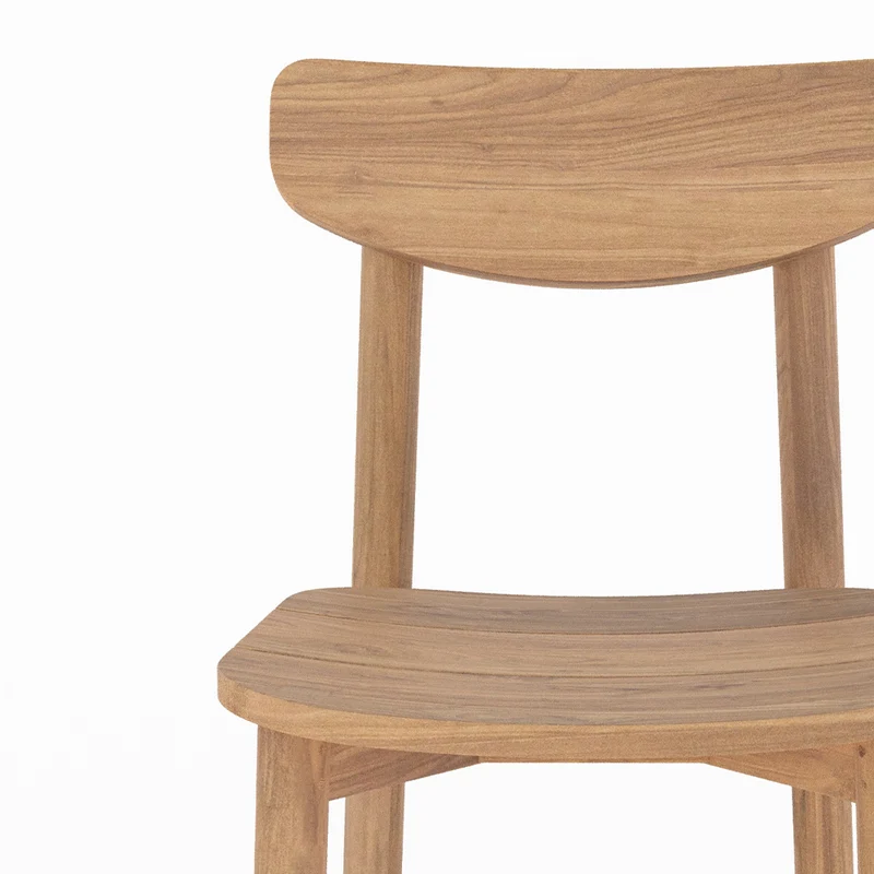 Lot de 2 chaises de jardin Lufy en bois de teck recyclé