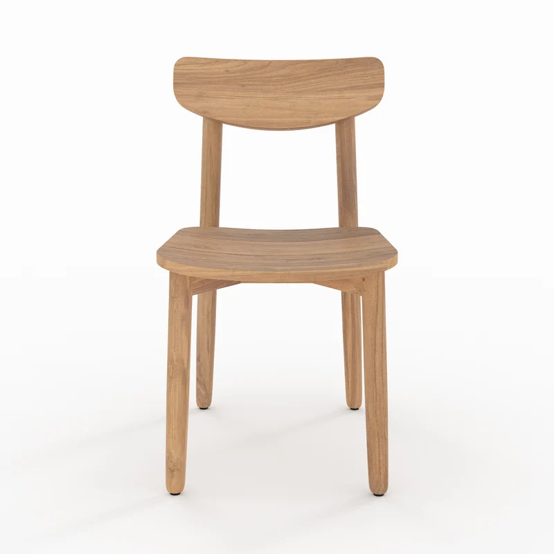 Lot de 2 chaises de jardin Lufy en bois de teck recyclé