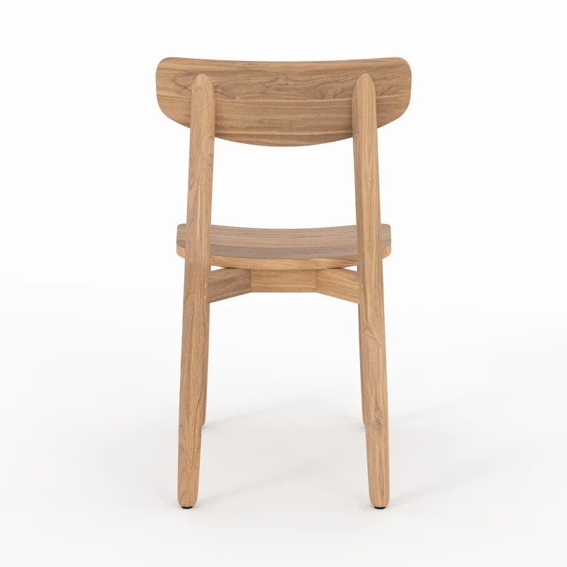 Lot de 2 chaises de jardin Lufy en bois de teck recyclé