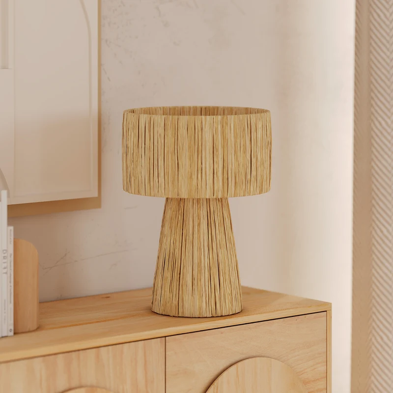 Lampe Soléa en feuille de palmier