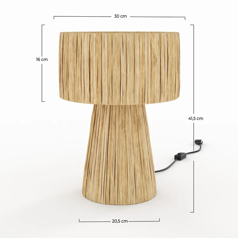 Lampe Soléa en feuille de palmier
