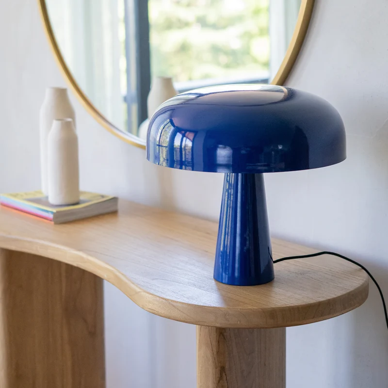 Lampe Livia en métal bleu foncé