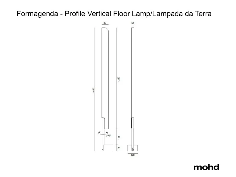Lampadaire Vertical Profile