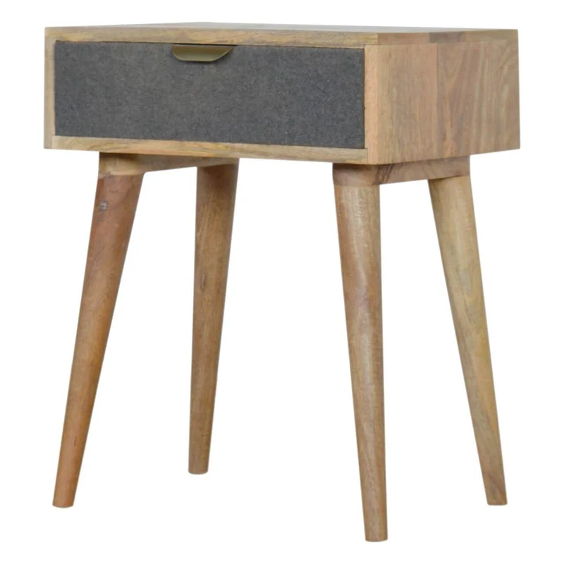 Chevet en tweed gris massif