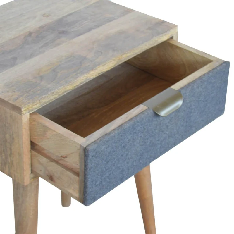 Chevet en tweed gris massif