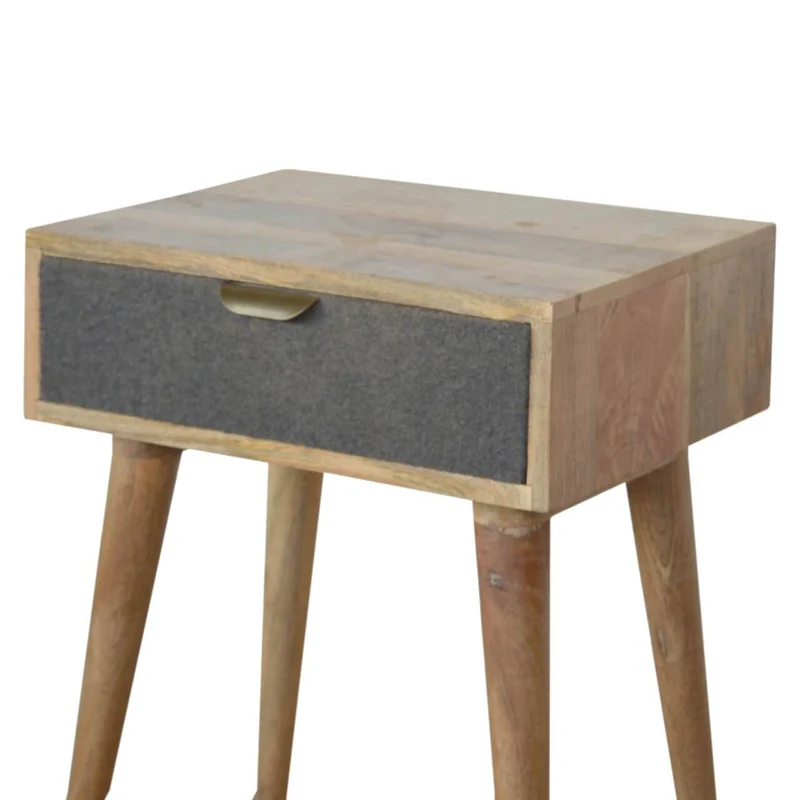 Chevet en tweed gris massif