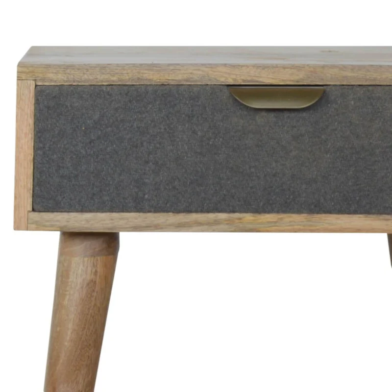 Chevet en tweed gris massif
