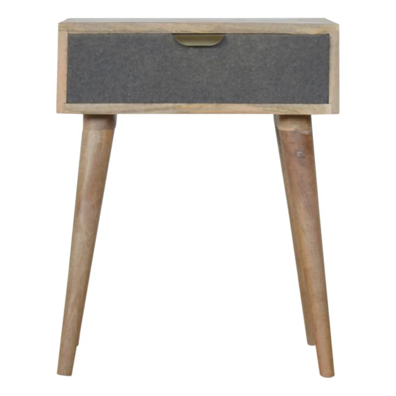 Chevet en tweed gris massif