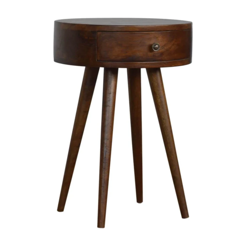 Chevet de forme circulaire en bois massif