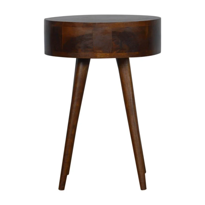 Chevet de forme circulaire en bois massif
