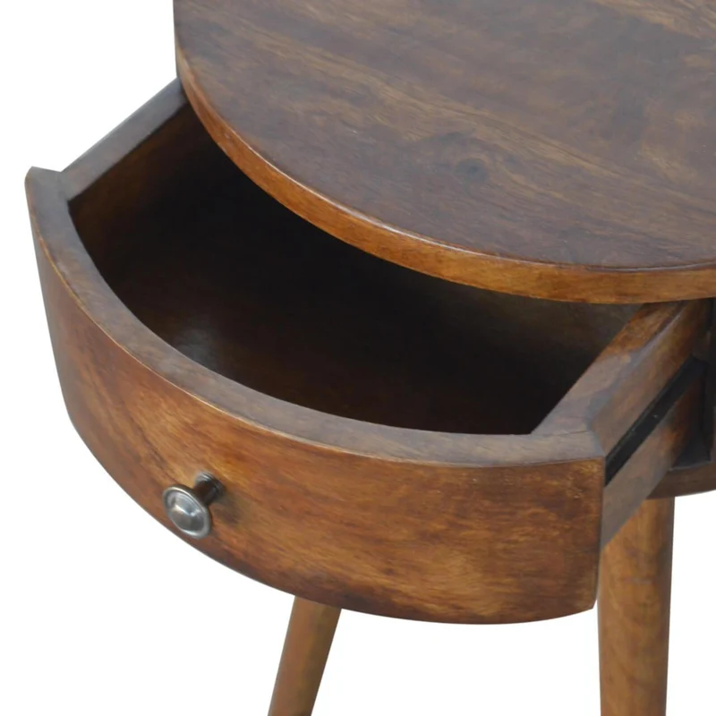 Chevet de forme circulaire en bois massif