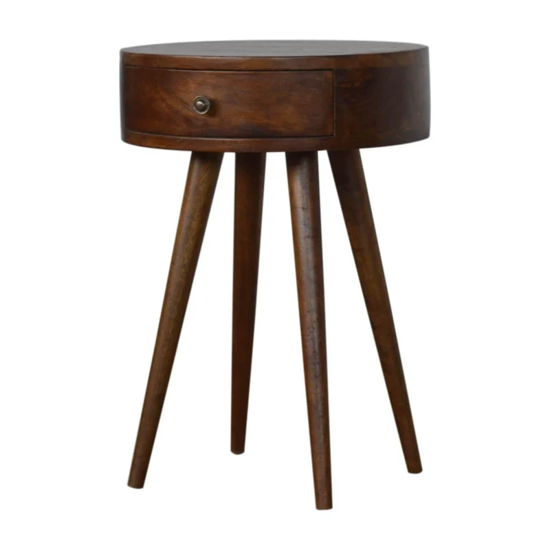 Chevet de forme circulaire en bois massif