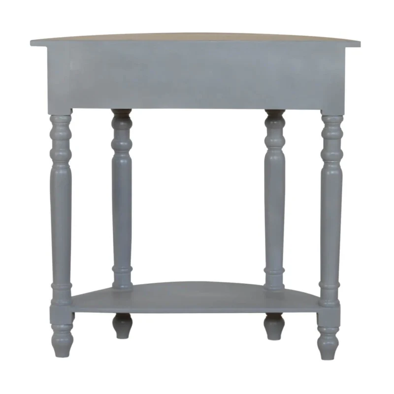 Table serpentine peint en gris massif