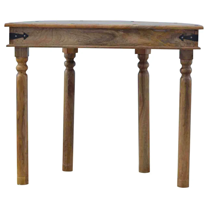 Table console demi-lune en manguier
