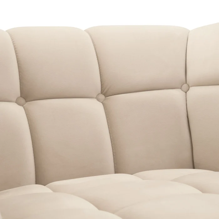 Fauteuil Mona en velours beige