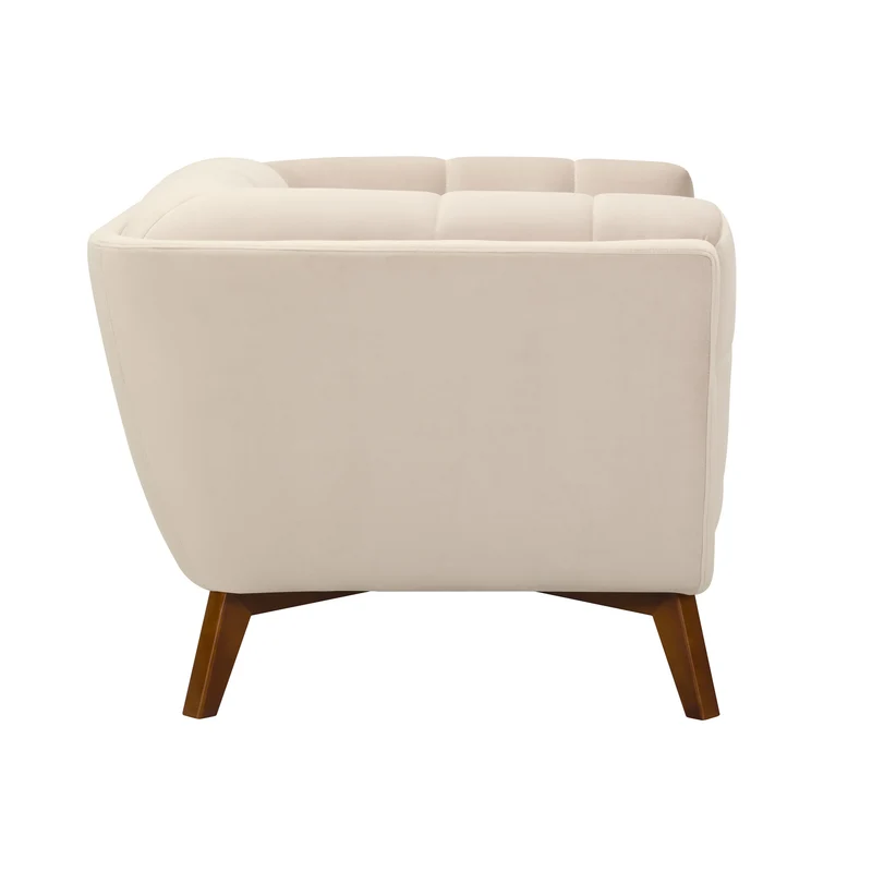 Fauteuil Mona en velours beige